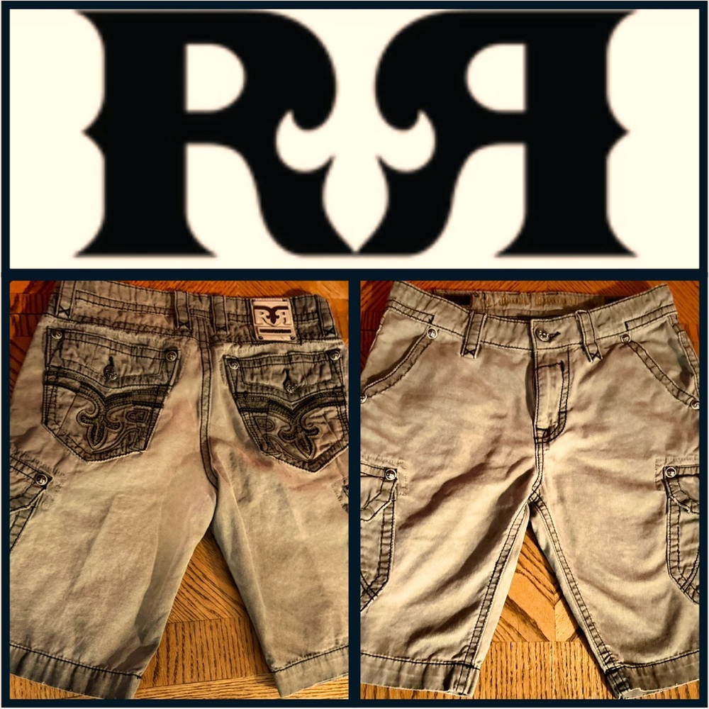 Rock Revival Gray Cargo Shorts